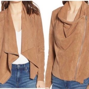 Blank NYC Drape Front Faux Suede Jacket, NWT, size small